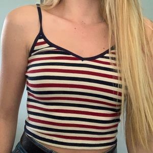 red white and blue striped brandy melville tank